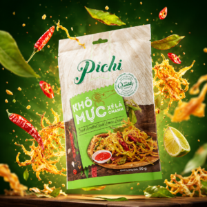 Pichi khô mực xé lá chanh