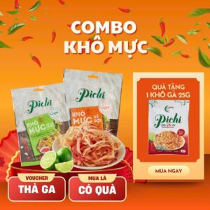 [KOC] Combo 2 Khô mực PICHI CHÍNH HÃNG đảm bảo AN TOÀN VSTP siêu ngon hảo hạng 50g