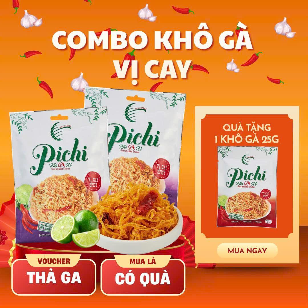[Combo Deal Hời] Khô gà Pichi 100g - Giòn Ngon - Đậm Vị - An toàn vệ sinh thực phẩm