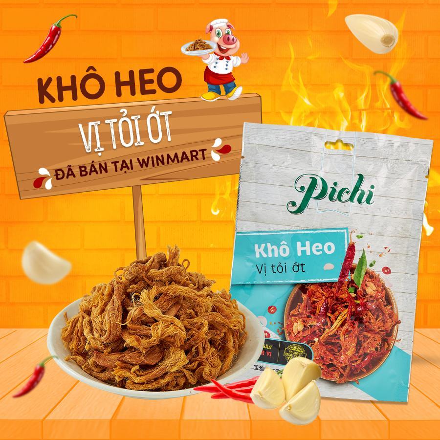 Khô Heo Vị Tỏi Ớt Pichi - Đặc Sản Thơm Ngon Chuẩn Vị - Chất Lượng Đạt Chuẩn ISO Và Chứng Nhận HACCP